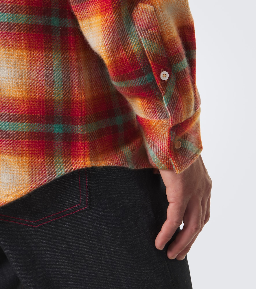 Shadow Plaid Cashmere Shirt