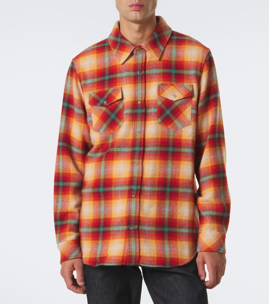 Shadow Plaid Cashmere Shirt