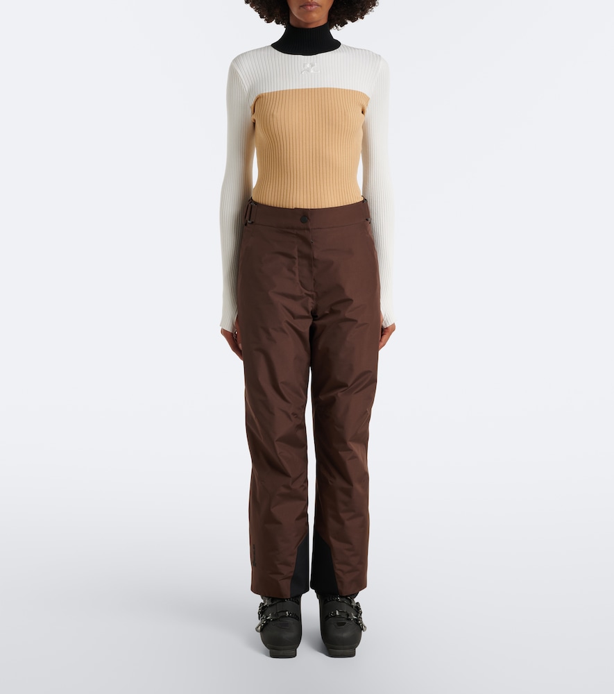 Courrèges Colorblocked Ribbed-Knit Ski Top