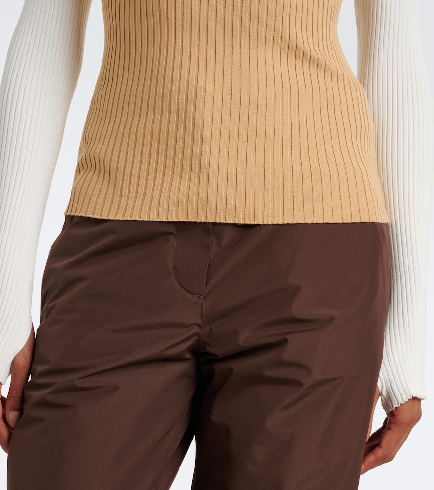 Courrèges Colorblocked Ribbed-Knit Ski Top
