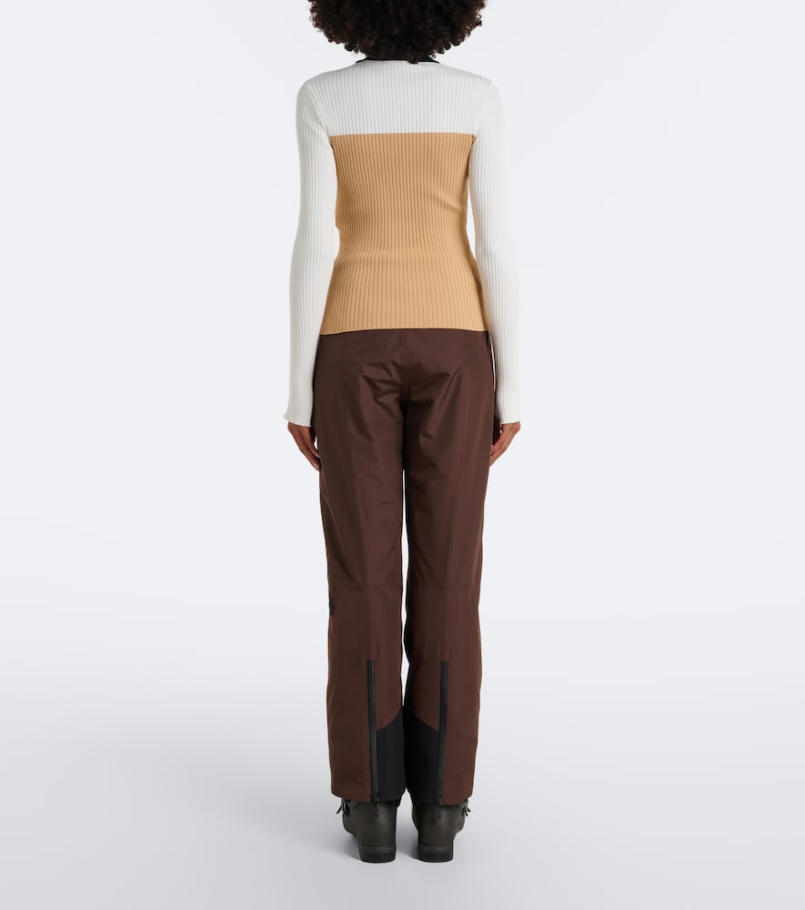 Courrèges Colorblocked Ribbed-Knit Ski Top