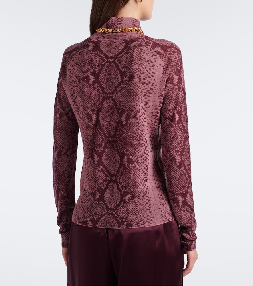Yasmin Snake-Print Cashmere Sweater