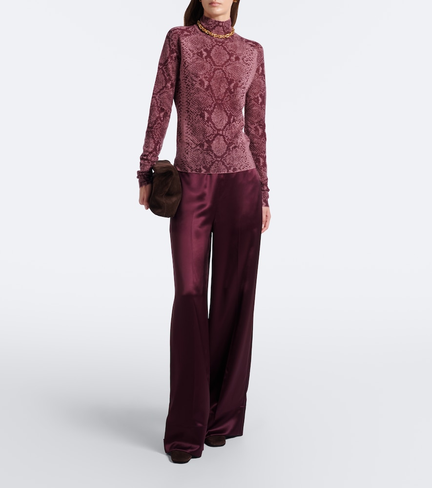 Yasmin Snake-Print Cashmere Sweater