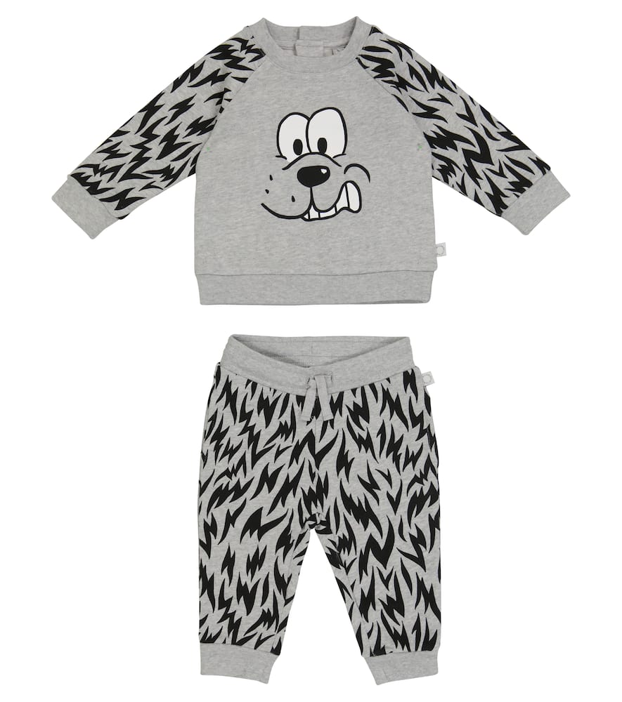 Stella McCartney Kids Baby dog-print cotton fleece tracksuit