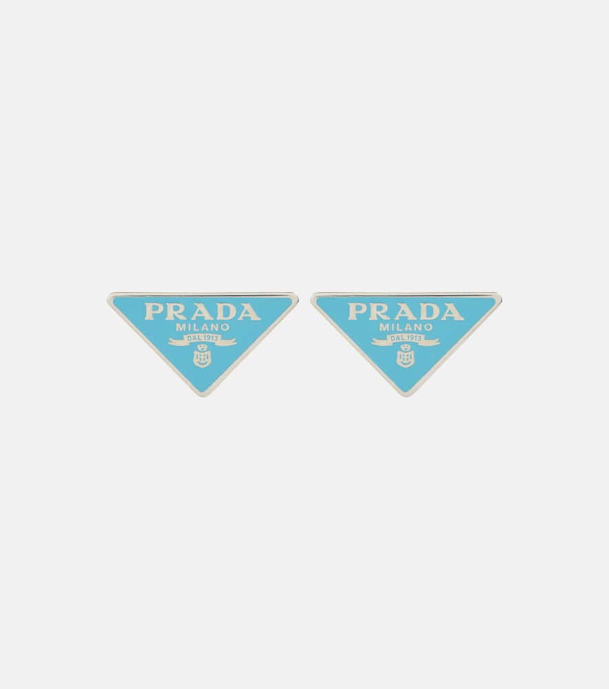 Prada Symbole sterling silver earrings