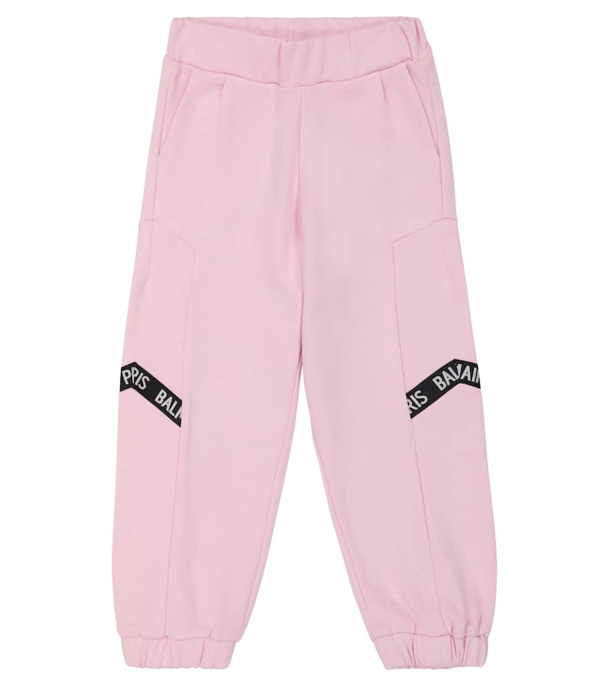 Balmain Kids Logo cotton sweatpants