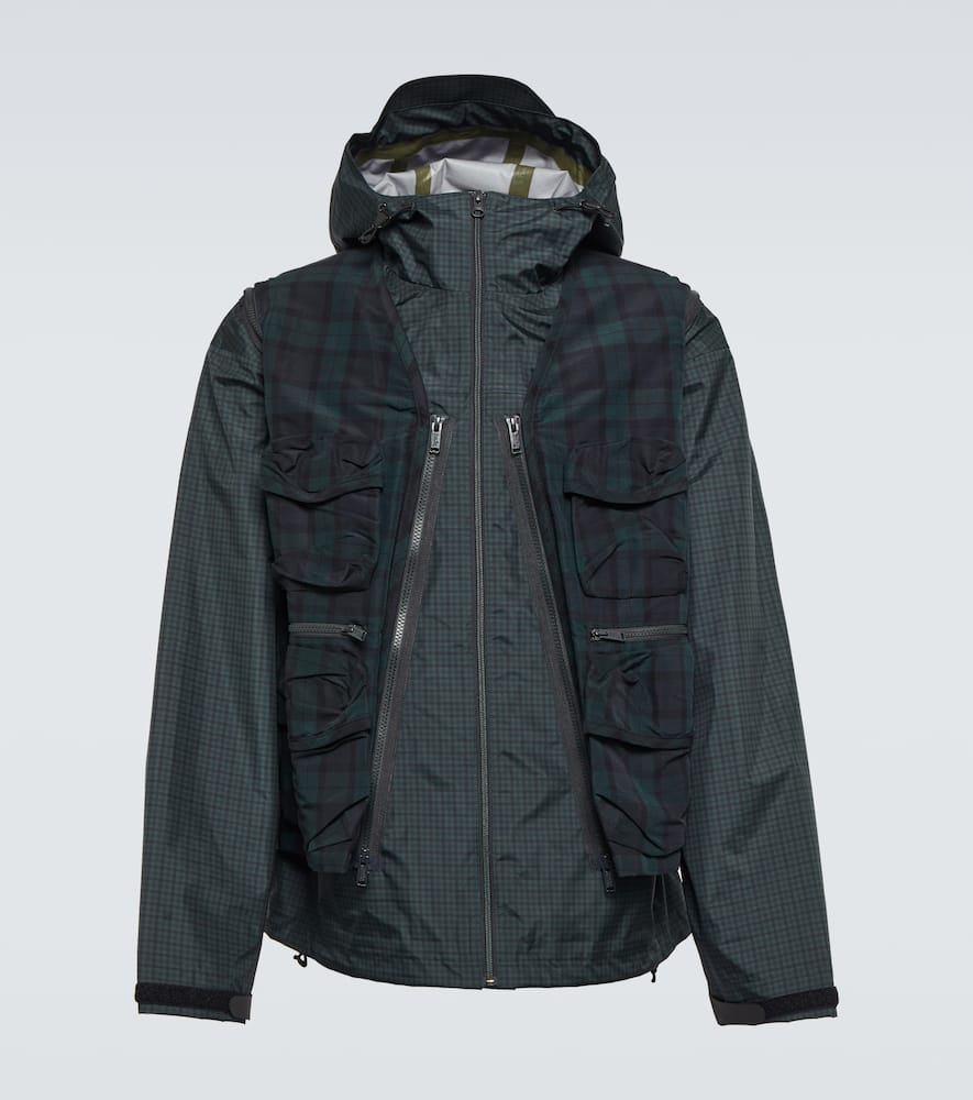 Undercover Checked layered blouson jacket