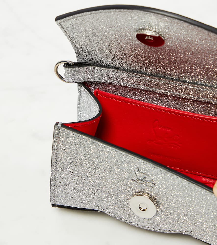 Christian Louboutin Schultertasche Loubi54 Mini In Silver/silver