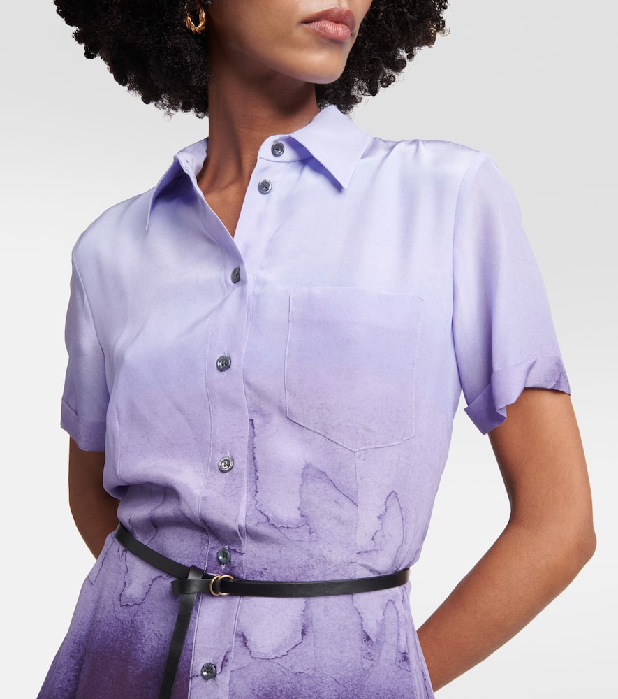 Altuzarra Kiera Printed Silk Shirt Dress In Multicoloured