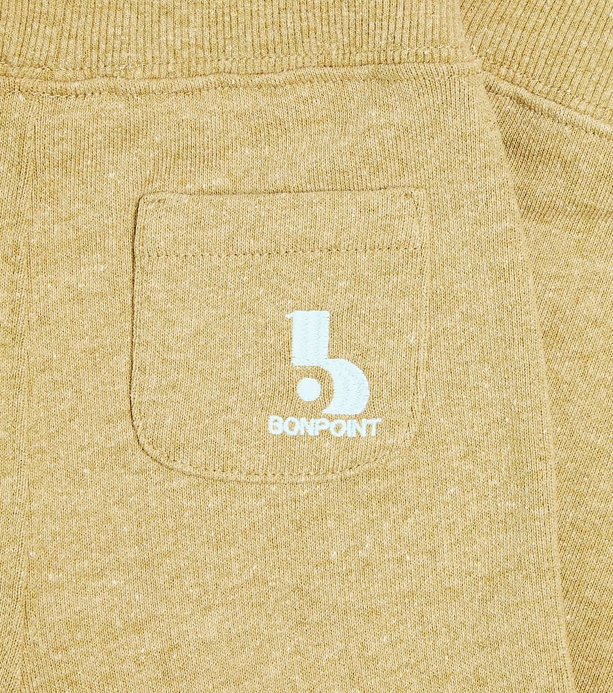 Shop Bonpoint Baby Bram Cotton-blend Sweatpants In Beige