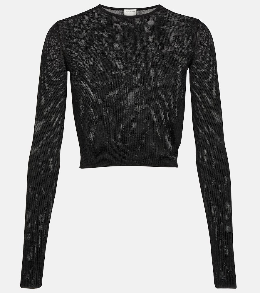 Ribbed-knit crop top