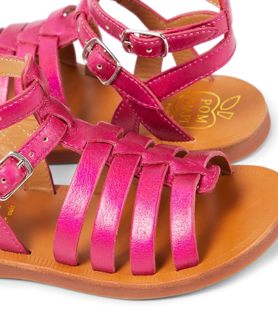  Pom D'api Pom D'api Plagette Gladiator Metallic Leather Sandals 