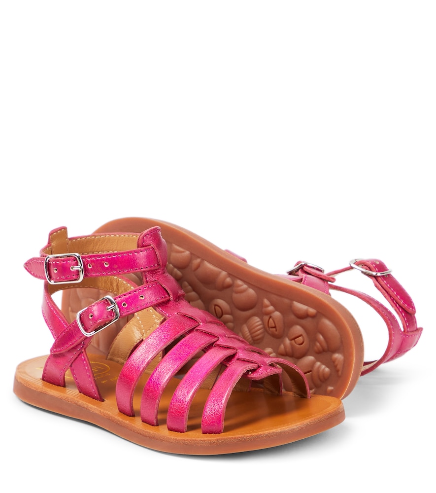  Pom D'api Pom D'api Plagette Gladiator Metallic Leather Sandals 