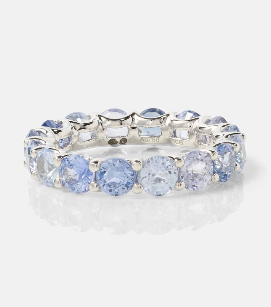 Pastello 18kt white gold ring with sapphires
