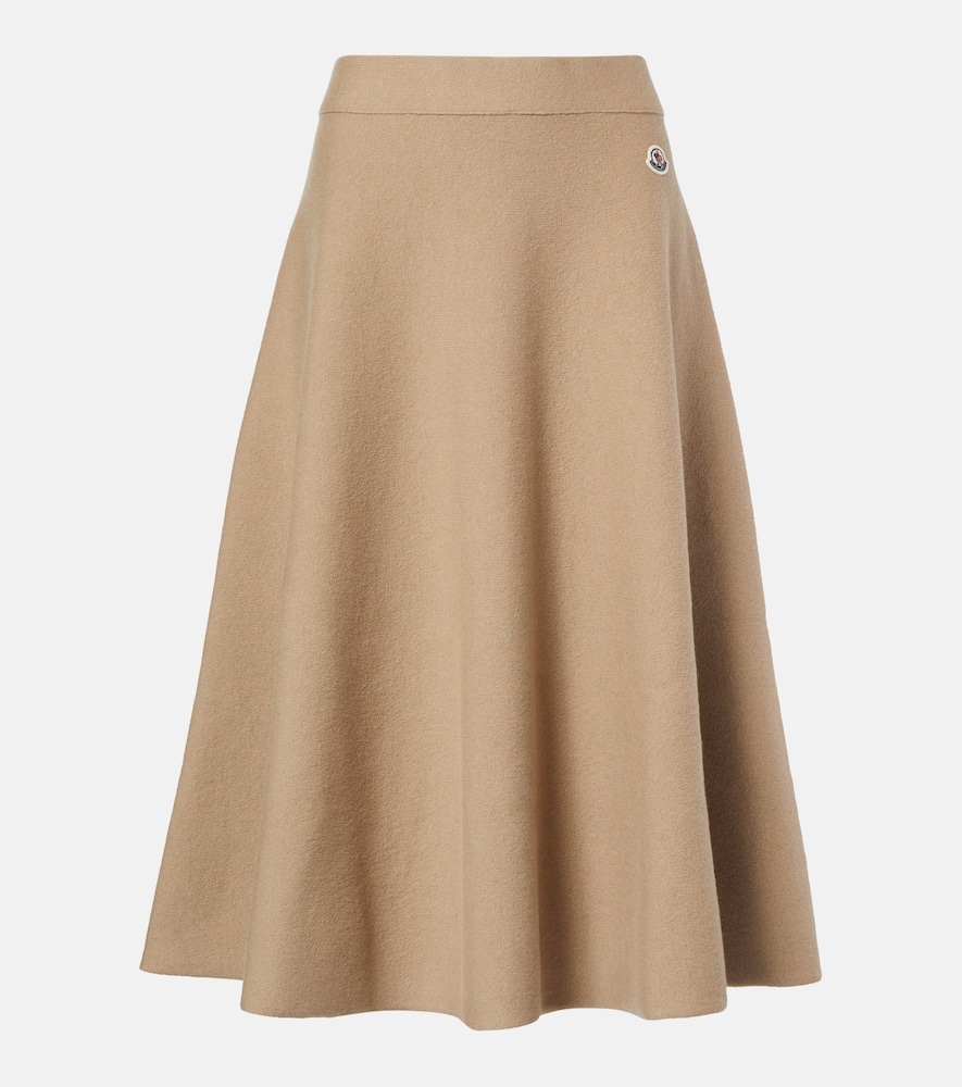 Moncler Wool-blend midi skirt