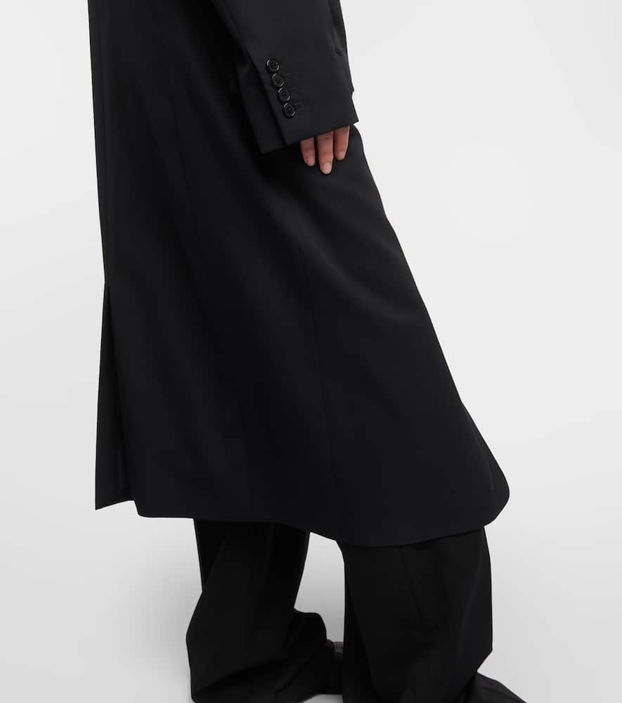 Shop The Row Primat Oversized Wool Coat In Schwarz