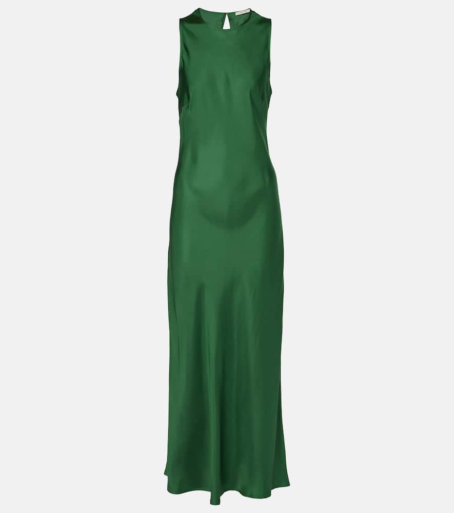 Asceno Valencia silk twill maxi dress
