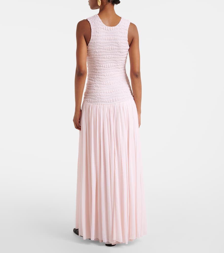 Jil Sander Shirred Maxi Dress In Confetti