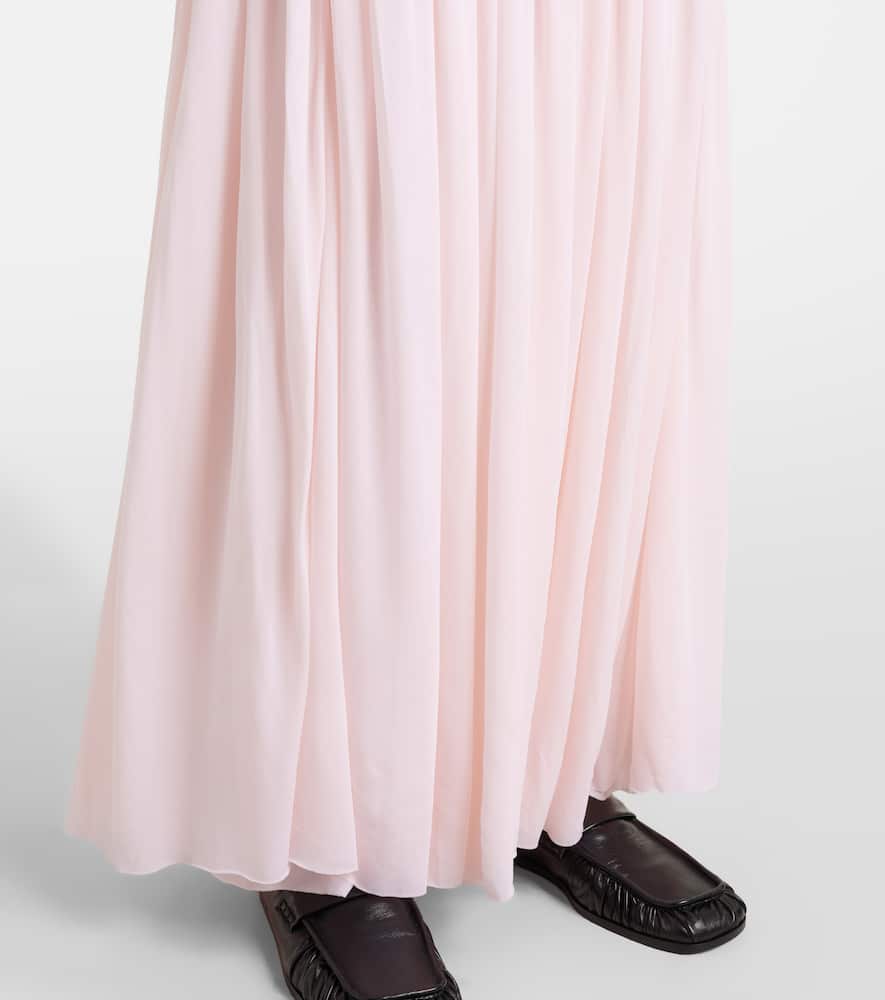 Jil Sander Shirred Maxi Dress In Confetti