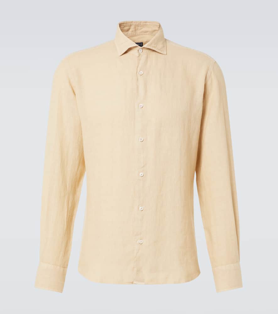 Fedeli Linen Shirt In Beige