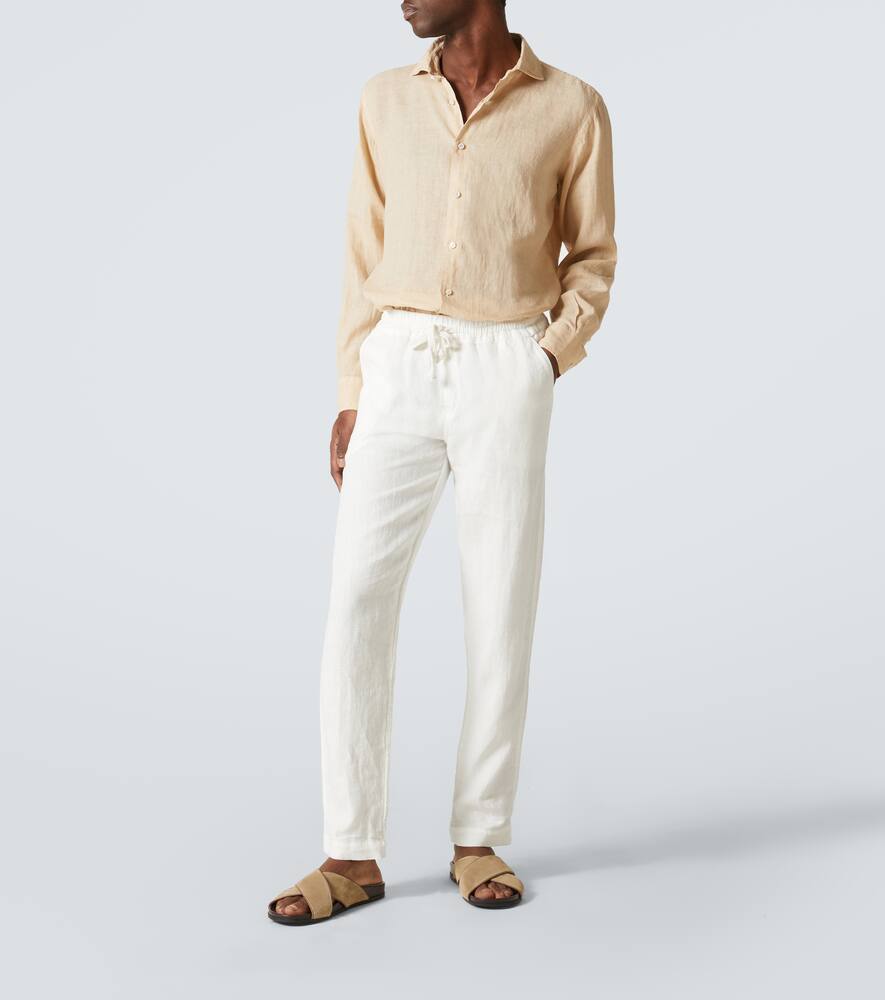 Fedeli Linen Shirt In Beige