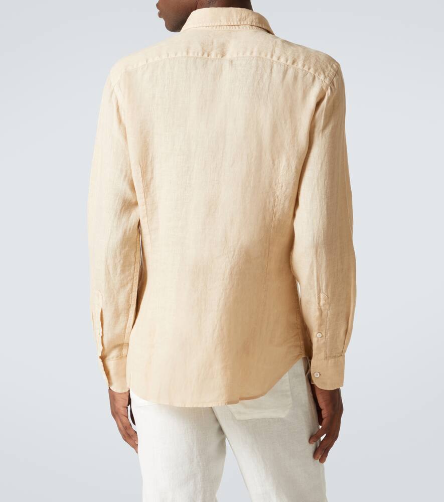 Fedeli Linen Shirt In Beige