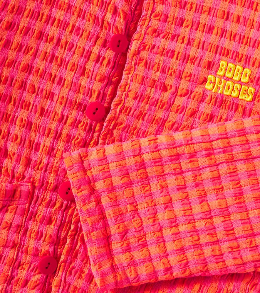 Bobo Choses Wattierte Jacke Aus Einem Baumwollgemisch In Pink