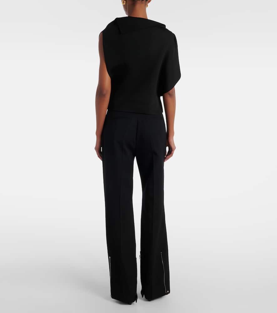 Jacquemus Trapeze Knit Short Sleeve In Black