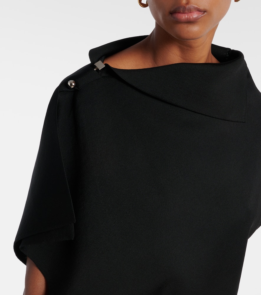 Jacquemus Trapeze Knit Short Sleeve In Black