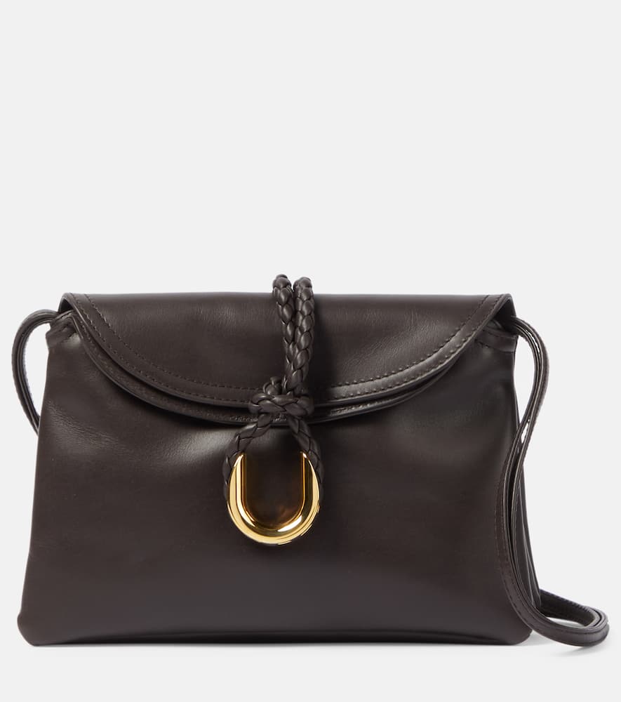 Bottega Veneta Small Liberta Leather Shoulder Bag In Black