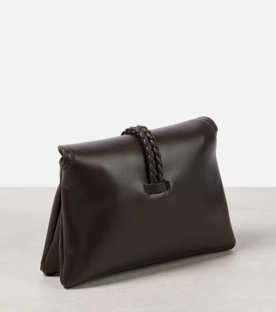 Bottega Veneta Small Liberta Leather Shoulder Bag In Black