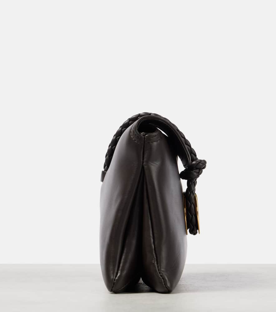 Bottega Veneta Small Liberta Leather Shoulder Bag In Black
