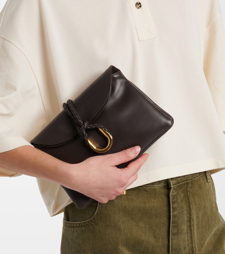 Bottega Veneta Small Liberta Leather Shoulder Bag In Black