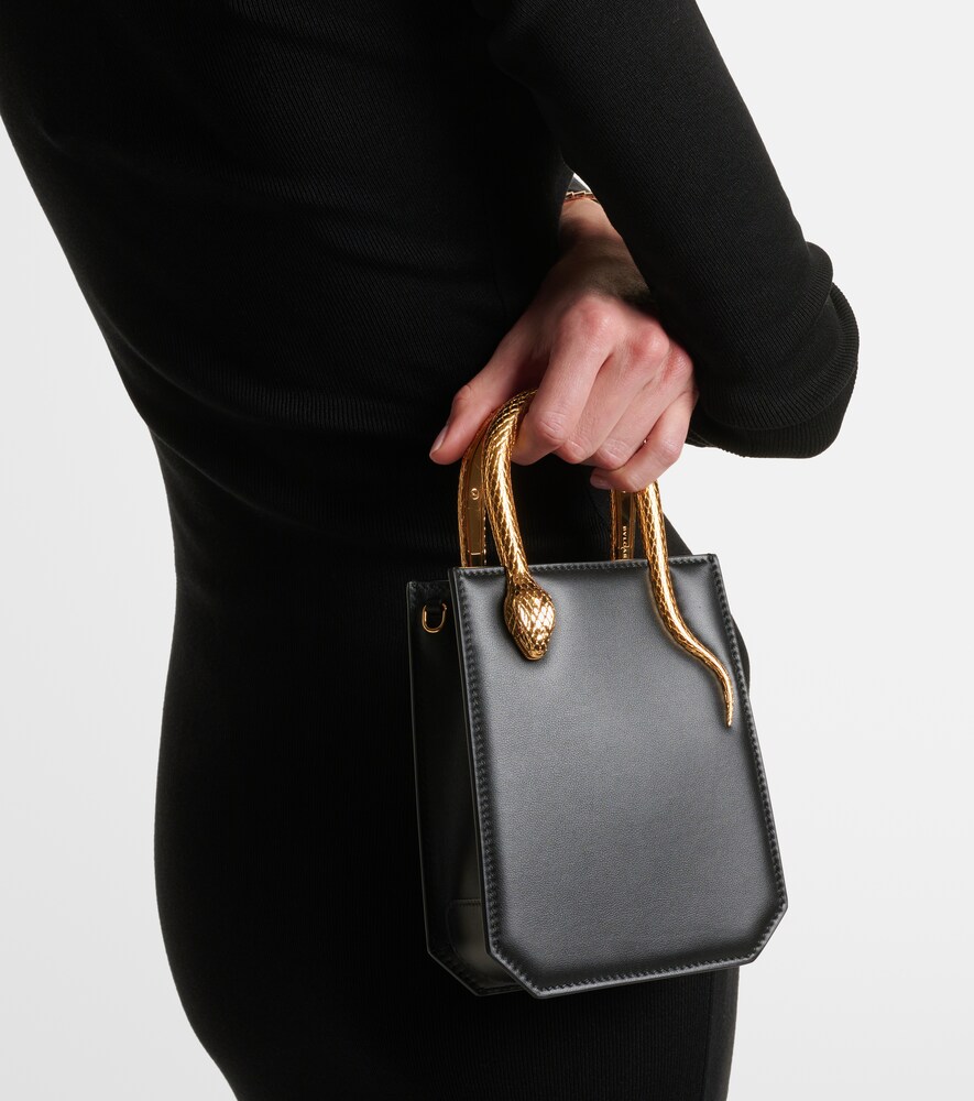 Bvlgari Serpentine Mini leather top-handle bag