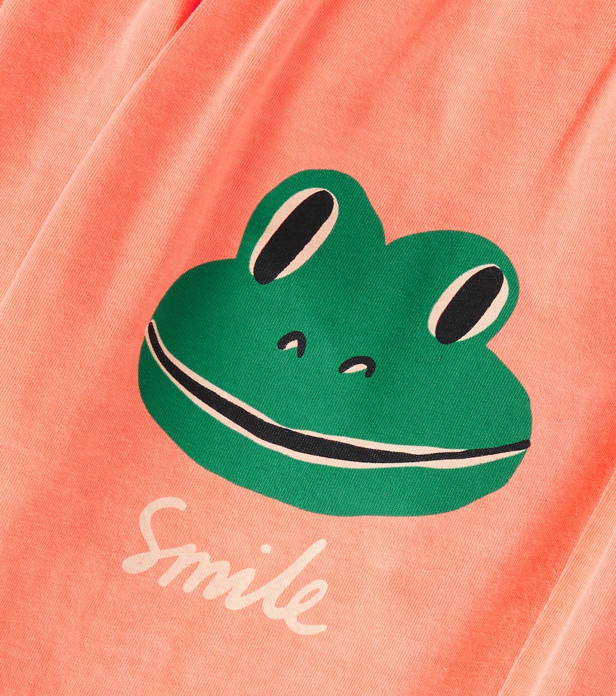 Jellymallow Smiling Frog Cotton Sweatpants In Orange