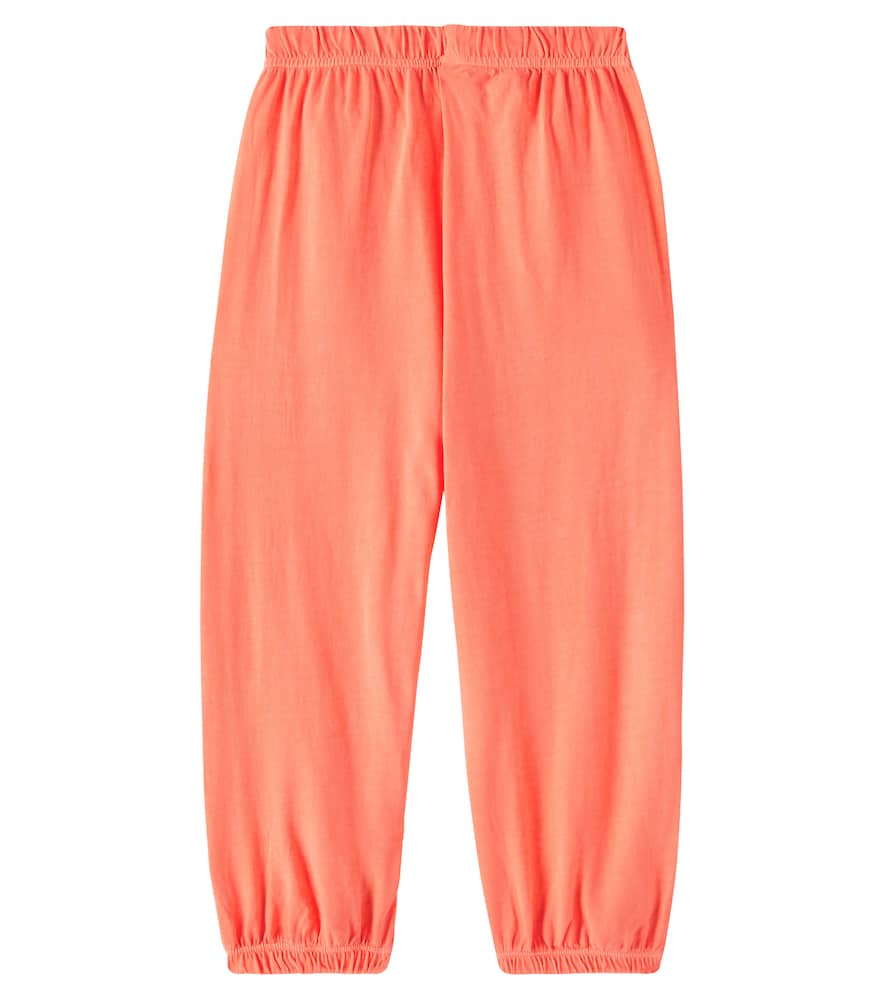Jellymallow Smiling Frog Cotton Sweatpants In Orange