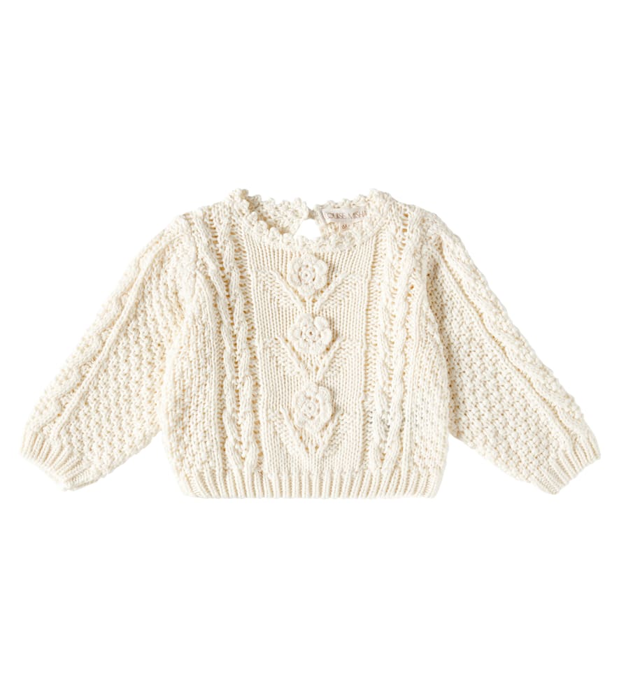 Louise Misha Baby Pullover Vinala Aus Baumwolle In Weiss