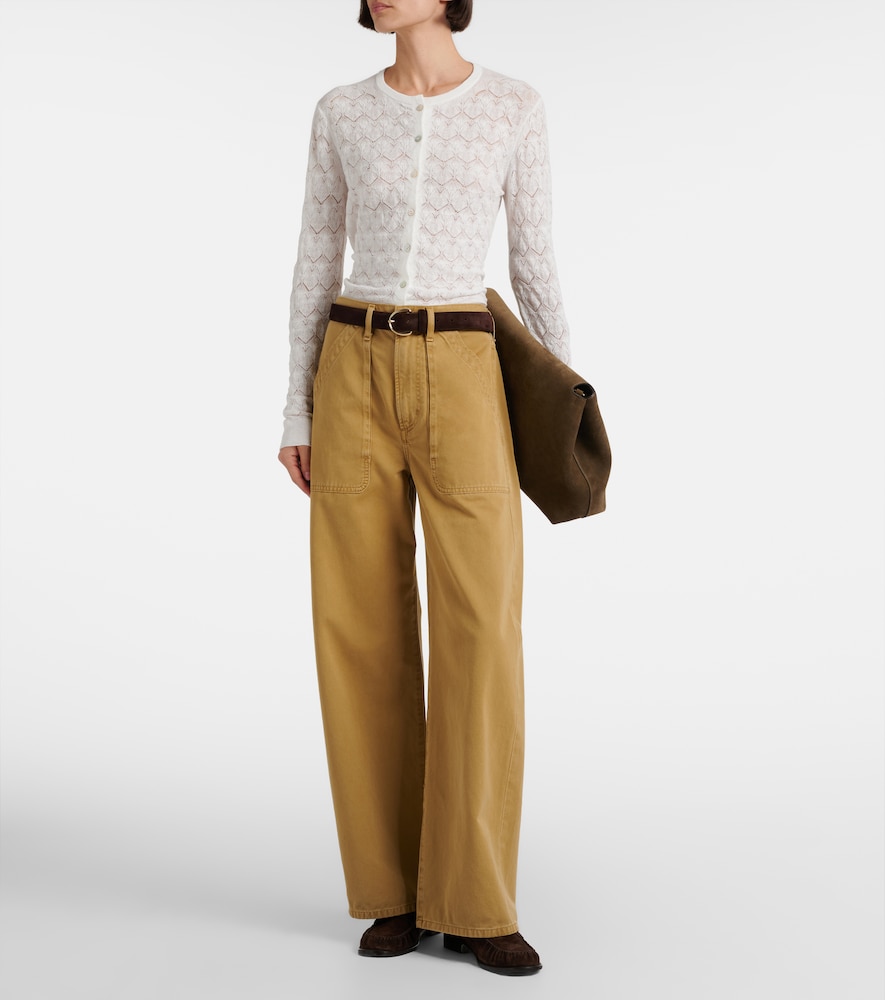  Vince Vince Pointelle Cotton Cardigan 