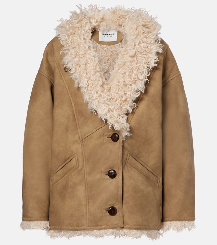 Isabel Marant Étoile Isabel Marant Etoile Eco Shearling Clea Coat In Neutral
