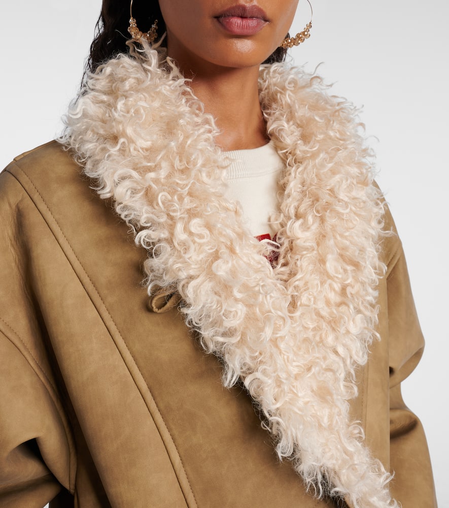Isabel Marant Étoile Isabel Marant Etoile Eco Shearling Clea Coat In Neutral