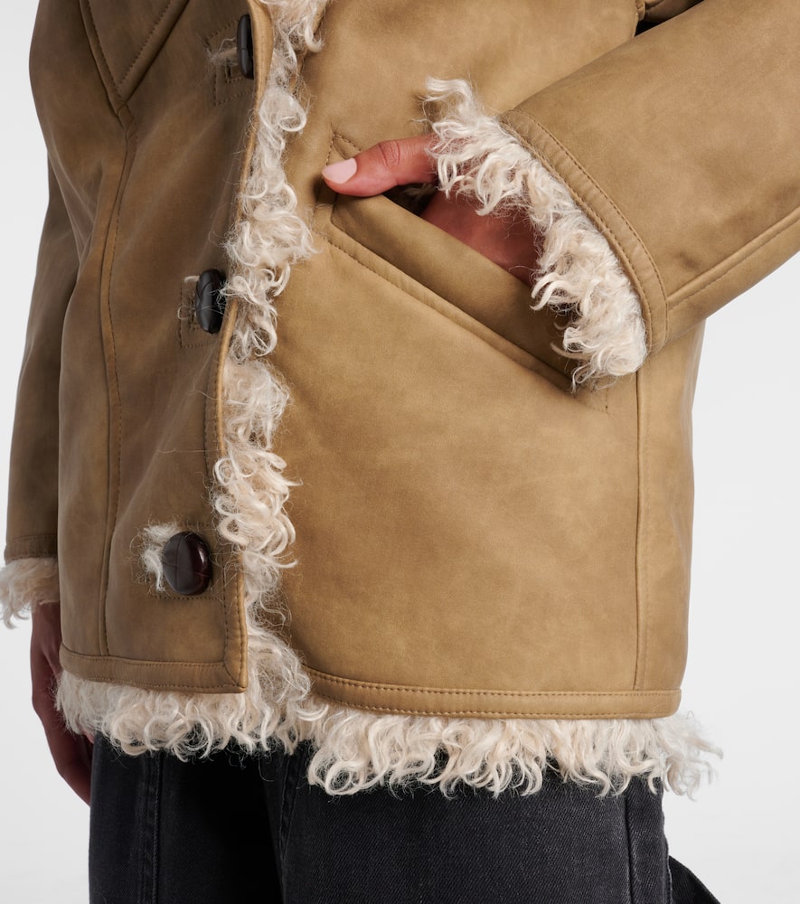 Isabel Marant Étoile Isabel Marant Etoile Eco Shearling Clea Coat In Neutral