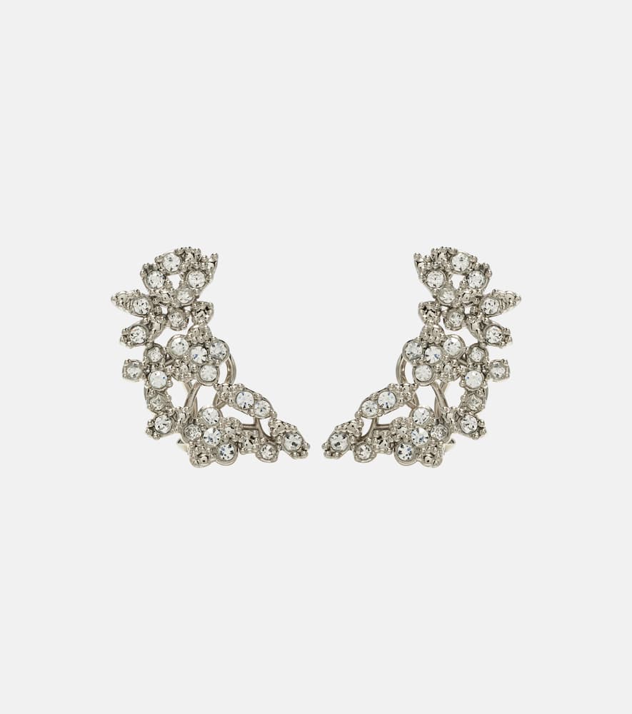 Crystal-embellished ear climbers