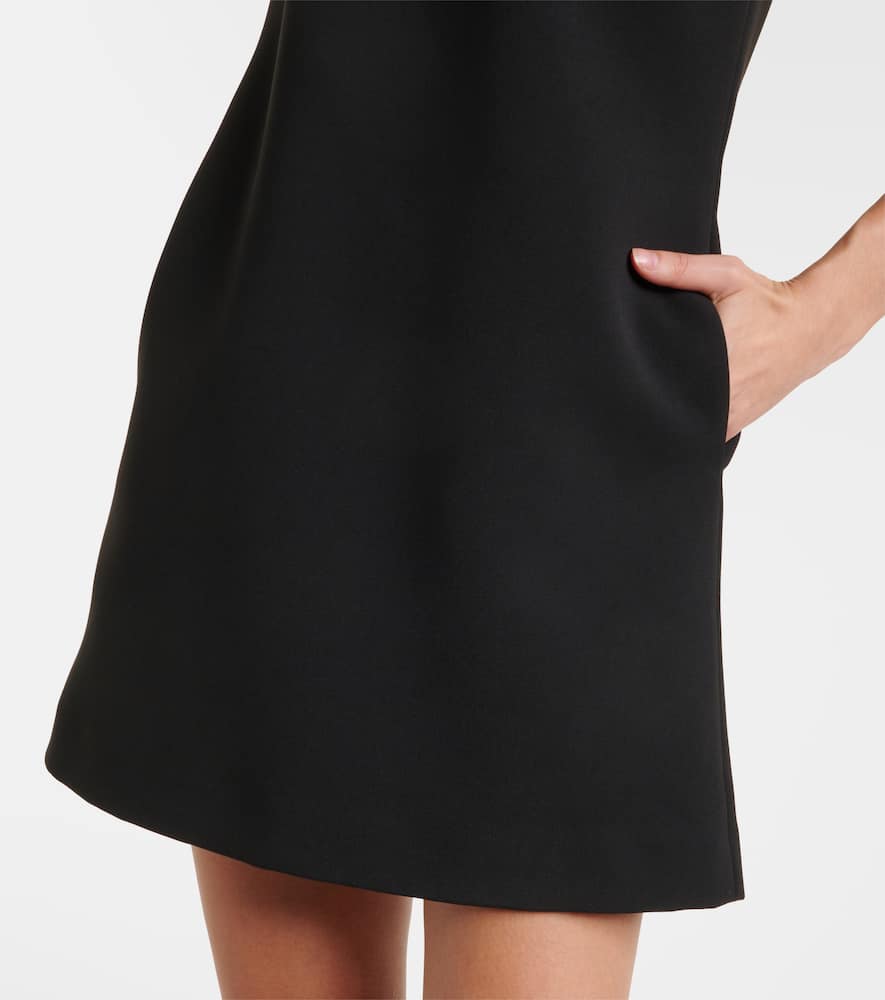 Self-portrait Crystal-embellished Crêpe Minidress In Black