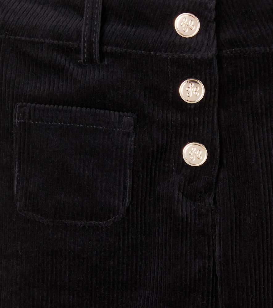 Tartine Et Chocolat Cotton Corduroy Pants In Black