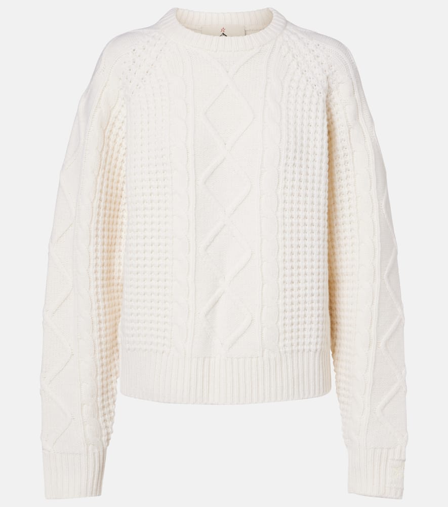 Perfect Moment Crystal Wool Sweater In Gray