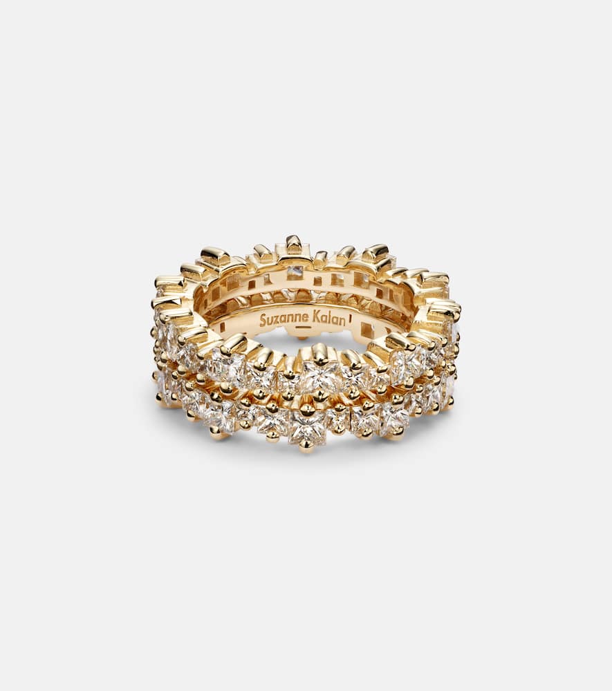 Milli 18kt gold tech ring jackets with diamonds