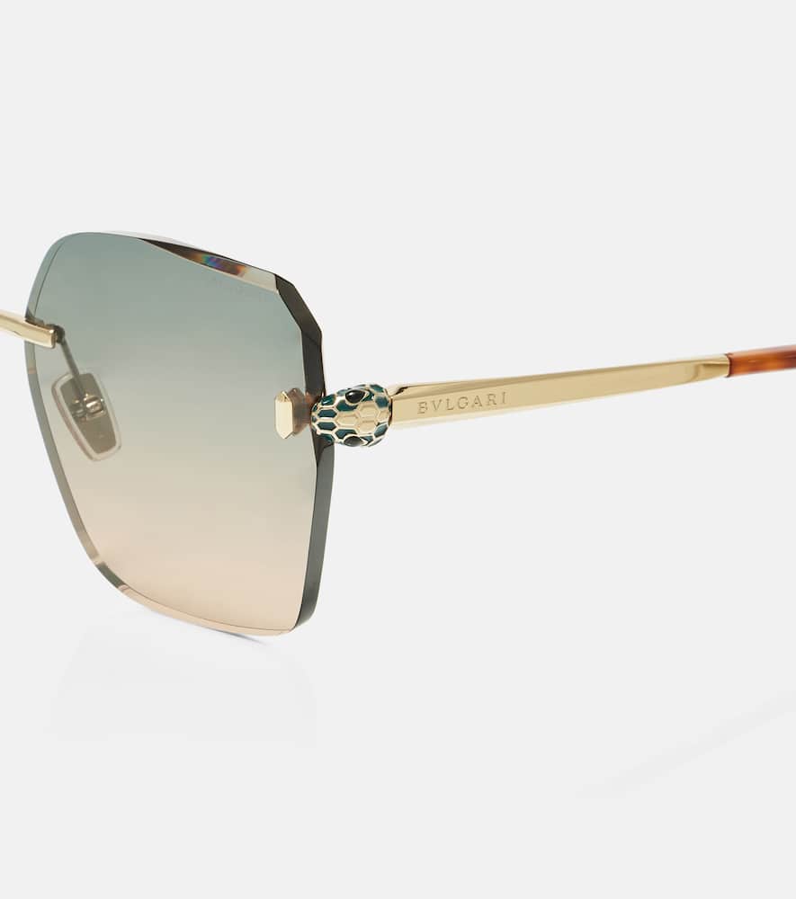 Bvlgari Serpenti Forever Square Sunglasses In Gold