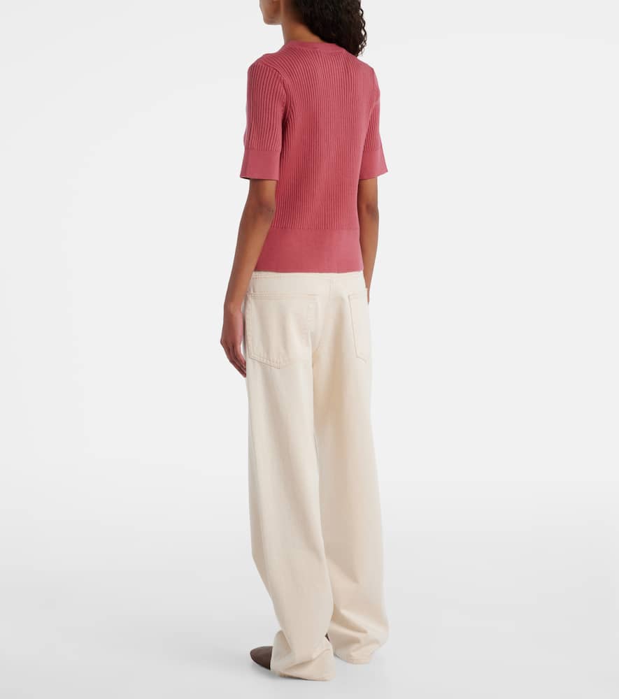 Varley Micha Short Sleeve Cardigan In Pink