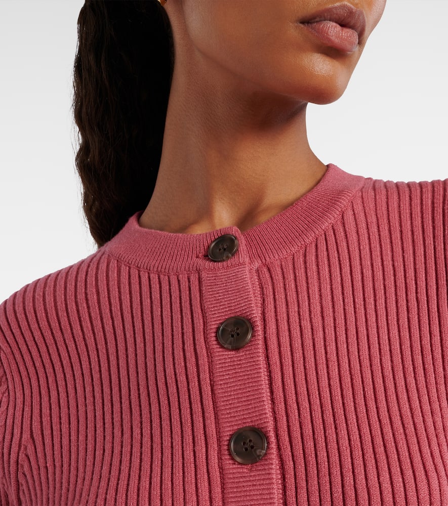 Varley Micha Short Sleeve Cardigan In Pink
