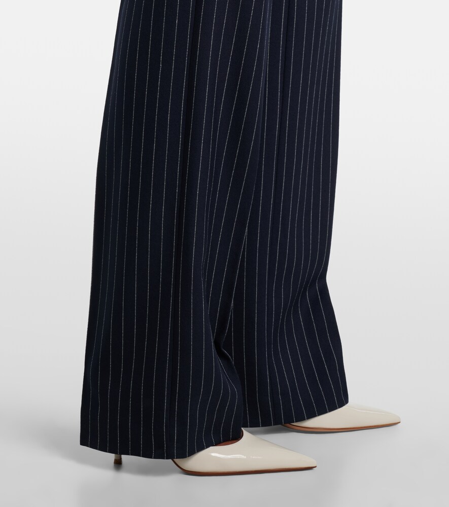  Mugler Mugler Re/edit Gerade High-rise-hose Aus Wolle 